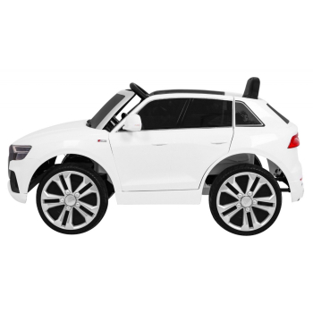 Audi Q8 Lift na akumulator dla dzieci Biały + Pilot + EVA + Wolny Start + MP3 USB + LED